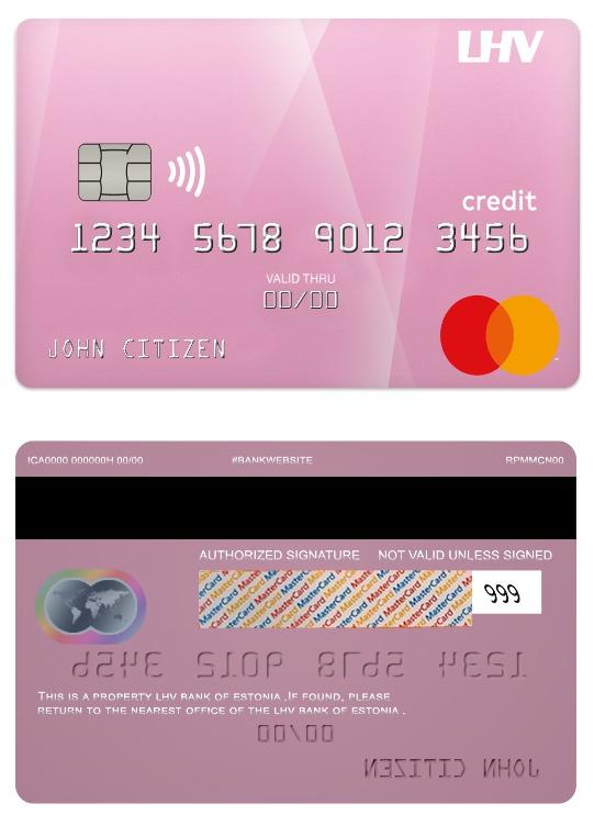 Estonia LHV bank credit mastercard
